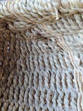 Woven Straw Gondola Style Basket