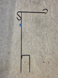 Black Metal Yard Flag Hanger