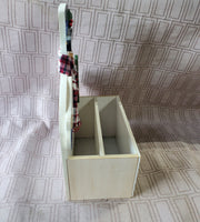 Vintage Wooden Snowman Mail Holder