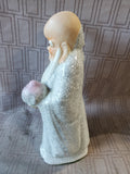 Asian Inspired Shou Xing Diety Crackle Glazed Figurine